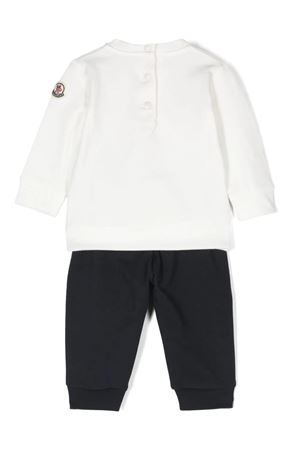 tuta in cotone bianco MONCLER KIDS | J29518M0000989AM3F07